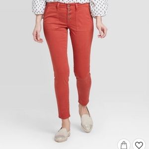 NWT Reddish-Orange Skinny Pants